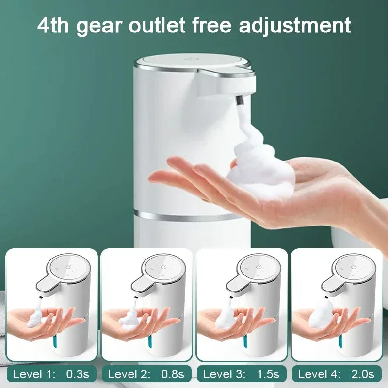 Automatic Soap Dispenser Liquid Foam Touchless Soap Dispenser 380ML USB Rechargeable 4 Level Adjustable Hand Sanitizer